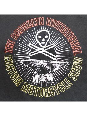Brooklyn Invitational Motorcycle Show Shirt XL Black Double Sided American Icon